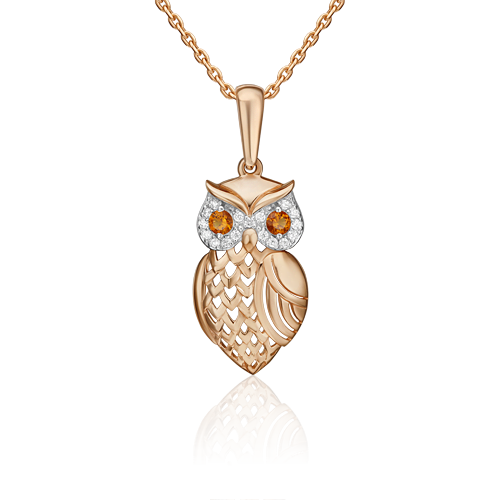 Подвеска из золота с камнем Фианит фото, цены