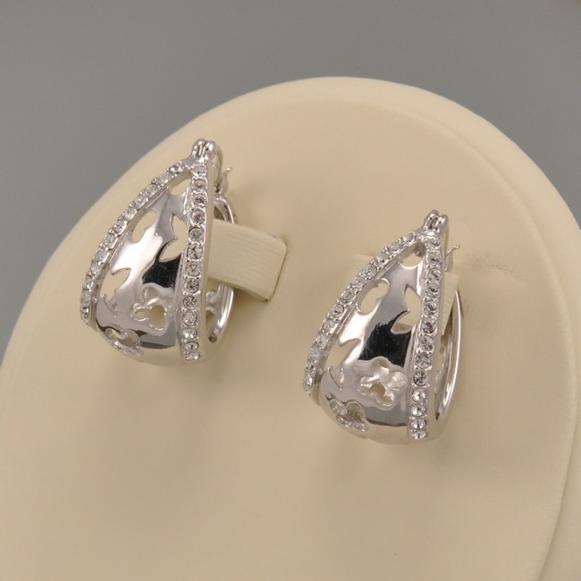 Серьги из серебра с камнем Циркон фото, цены