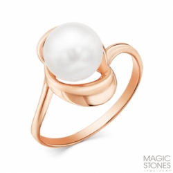 Кольцо из золота с камнем Жемчуг фото, цены