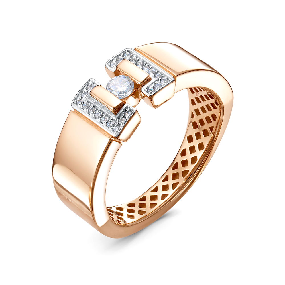 Кольцо из золота с камнем Фианит фото, цены