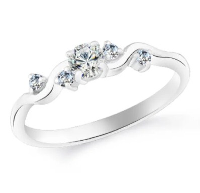 Кольцо из серебра с камнем Фианит фото, цены