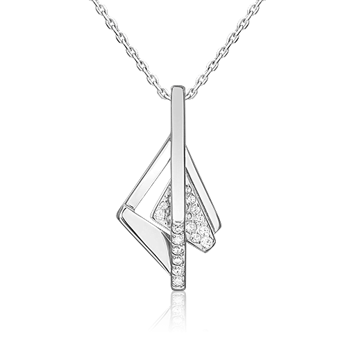 Подвеска из серебра с камнем Фианит фото, цены