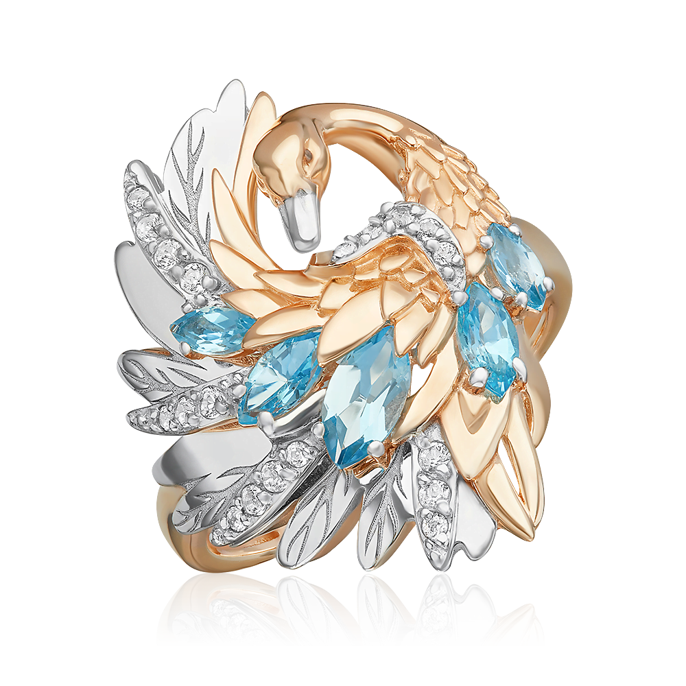 Кольцо из золота с камнем Топаз фото, цены