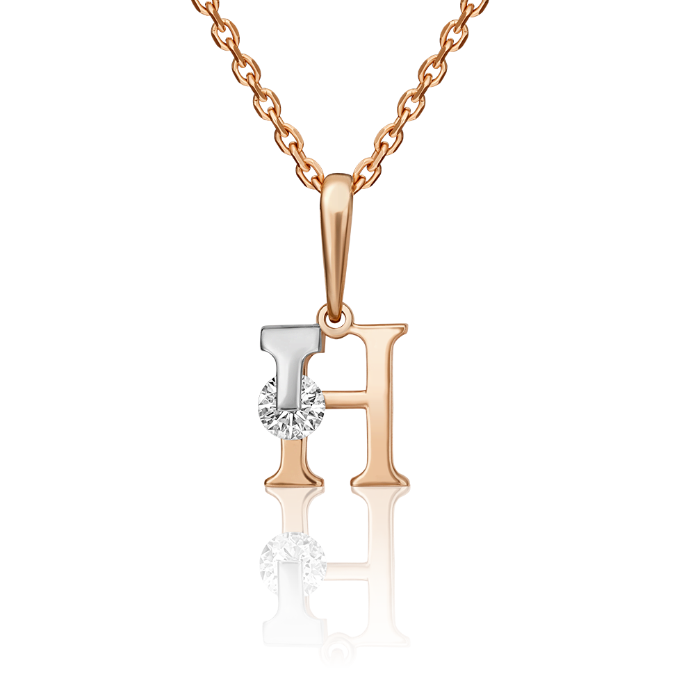 Подвеска из золота с камнем Фианит фото, цены