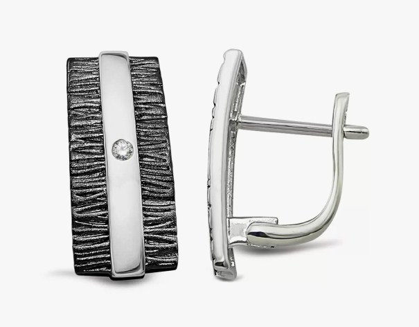 Серьги из серебра с камнем Топаз фото, цены