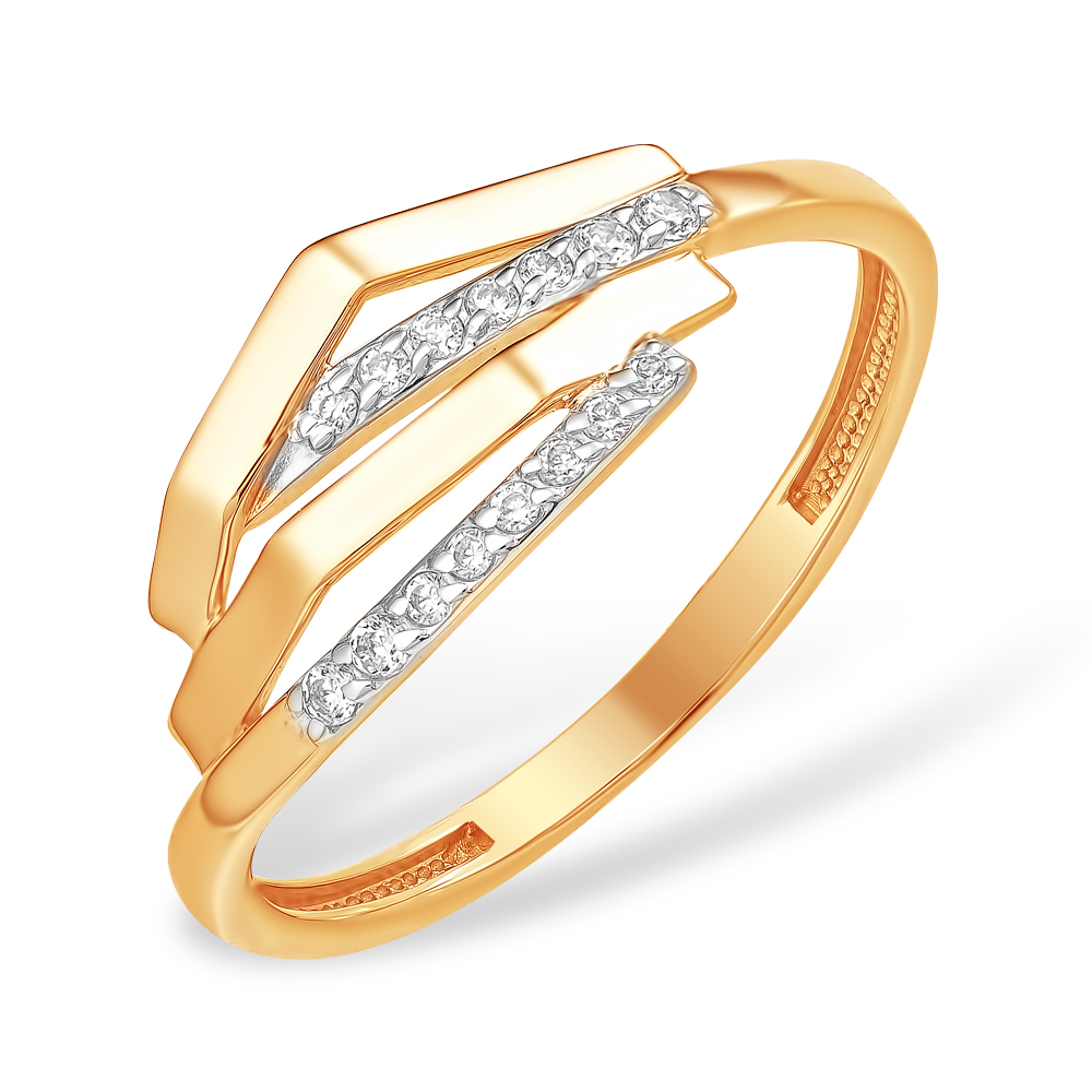 Кольцо из золота с камнем Фианит фото, цены