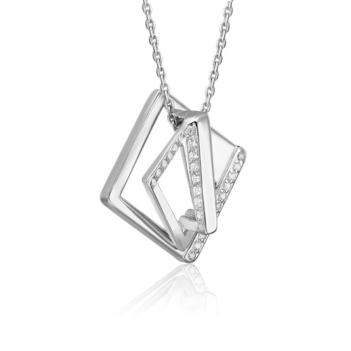 Подвеска из серебра с камнем Фианит фото, цены