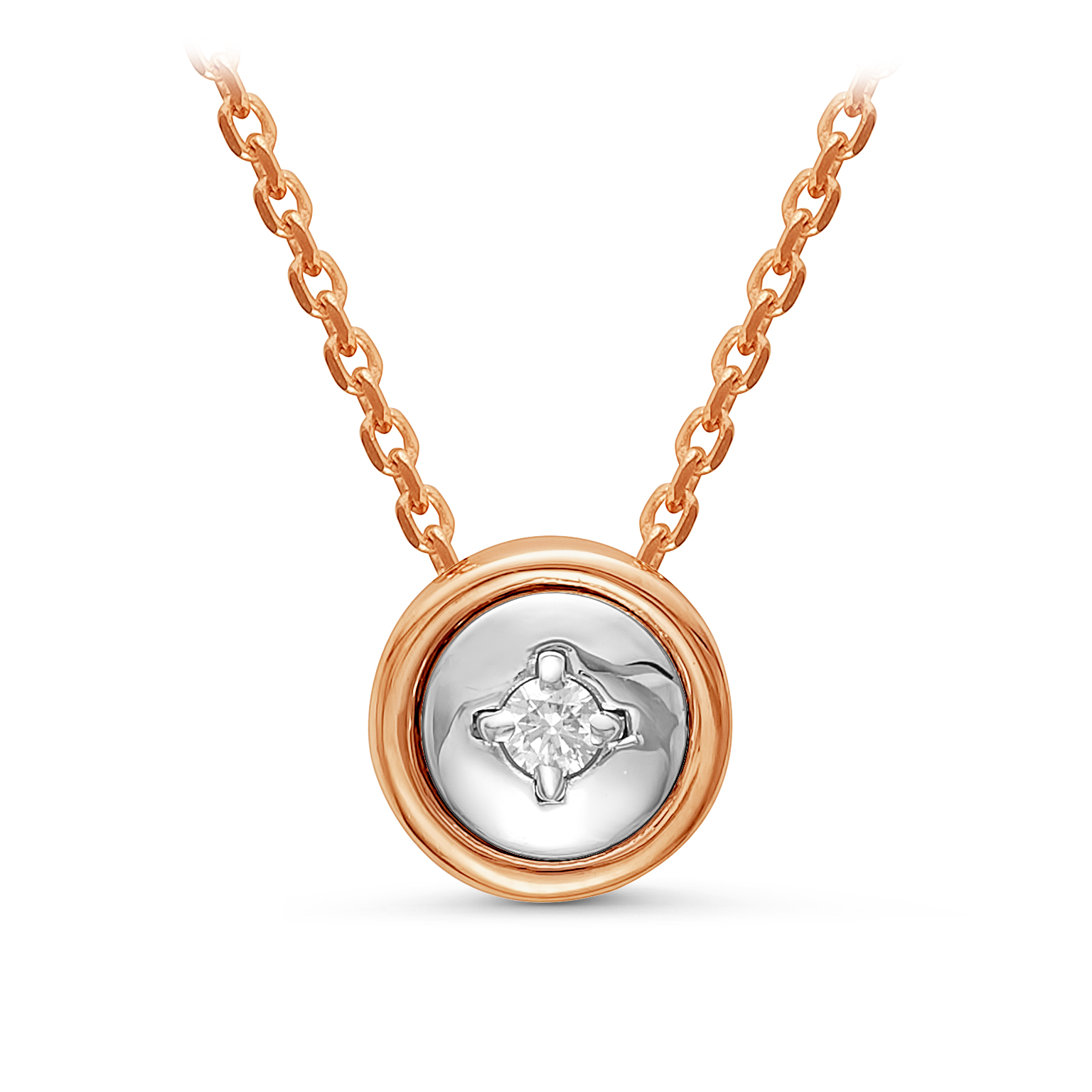 Колье из золота с камнем Бриллиант фото, цены