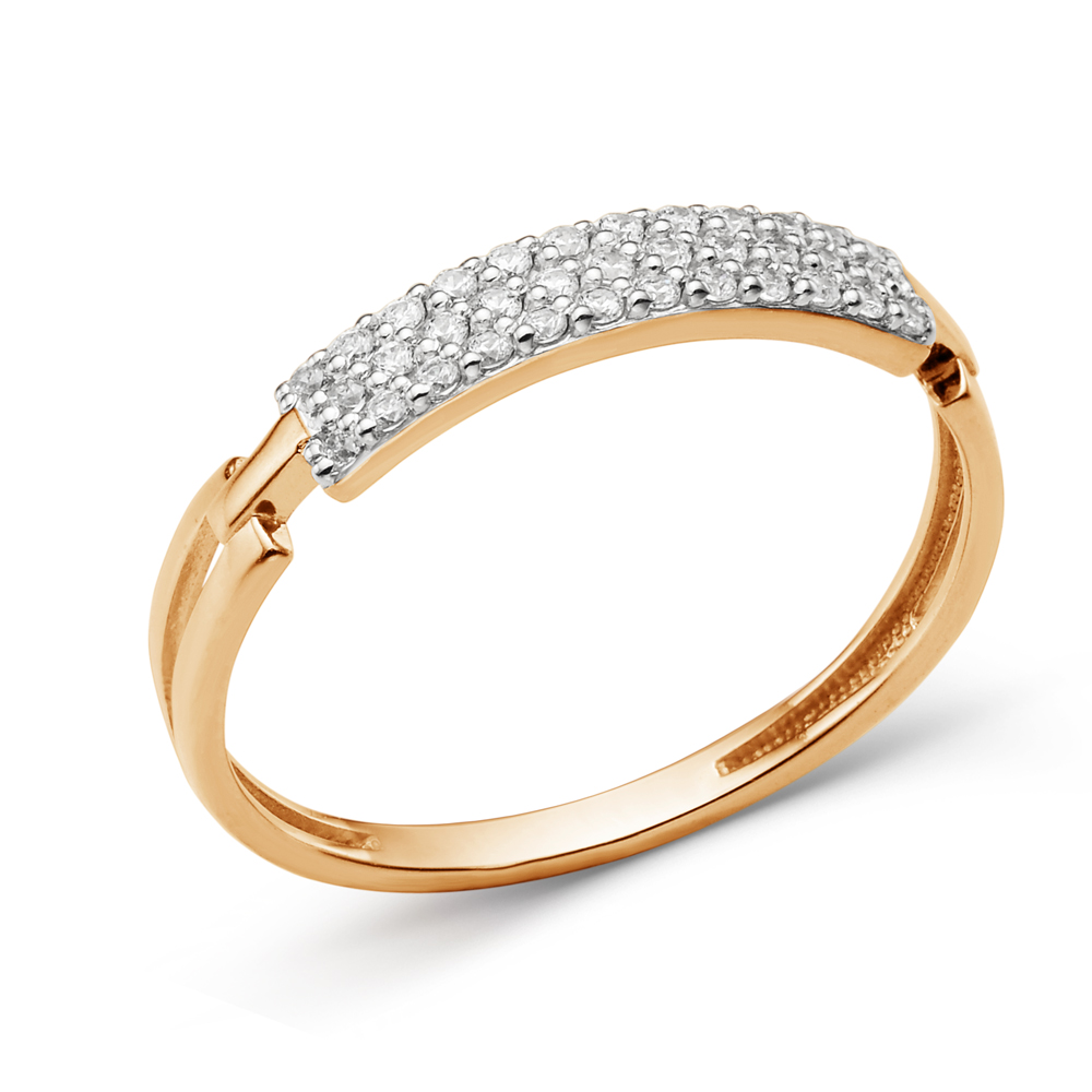 Кольцо из золота с камнем Фианит фото, цены