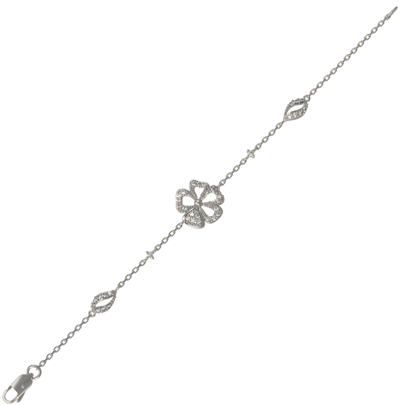 Браслет из серебра с камнем Фианит фото, цены