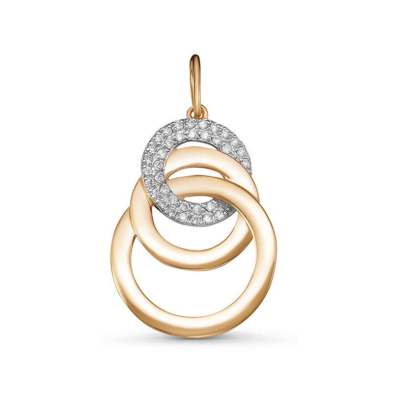 Подвеска из золота с камнем Фианит фото, цены