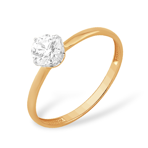 Кольцо из золота с камнем Фианит фото, цены