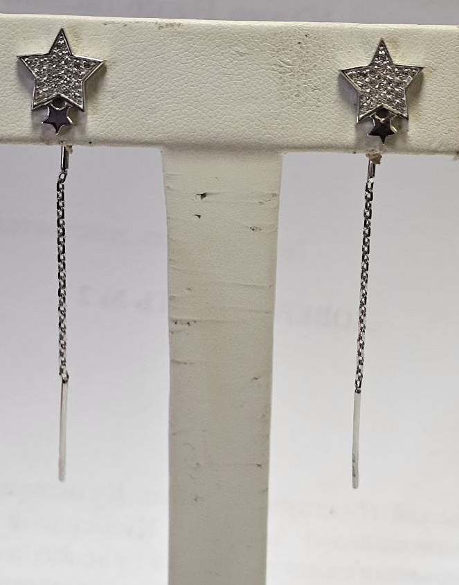 Продевки из серебра с камнем Фианит фото, цены