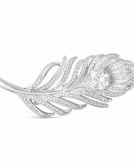 Брошь из серебра с камнем Фианит фото, цены