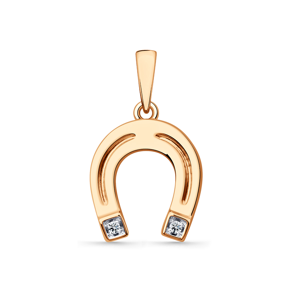 Подвеска из золота с камнем Фианит фото, цены