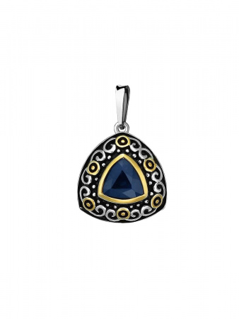 Подвеска из серебра с камнем Сапфир фото, цены