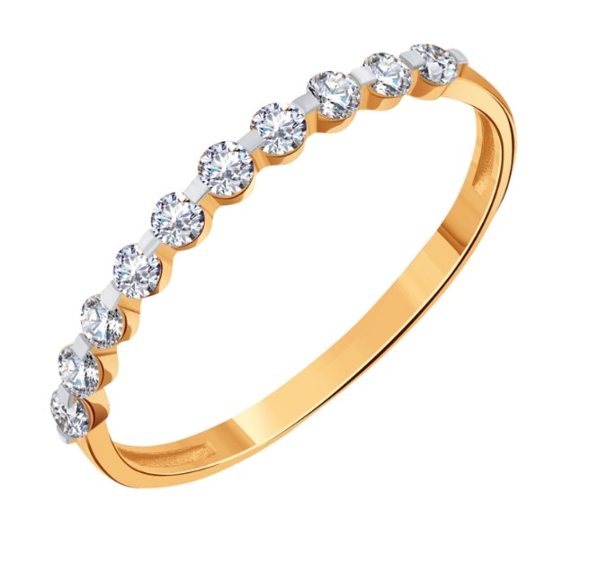 Кольцо из золота с камнем Фианит фото, цены