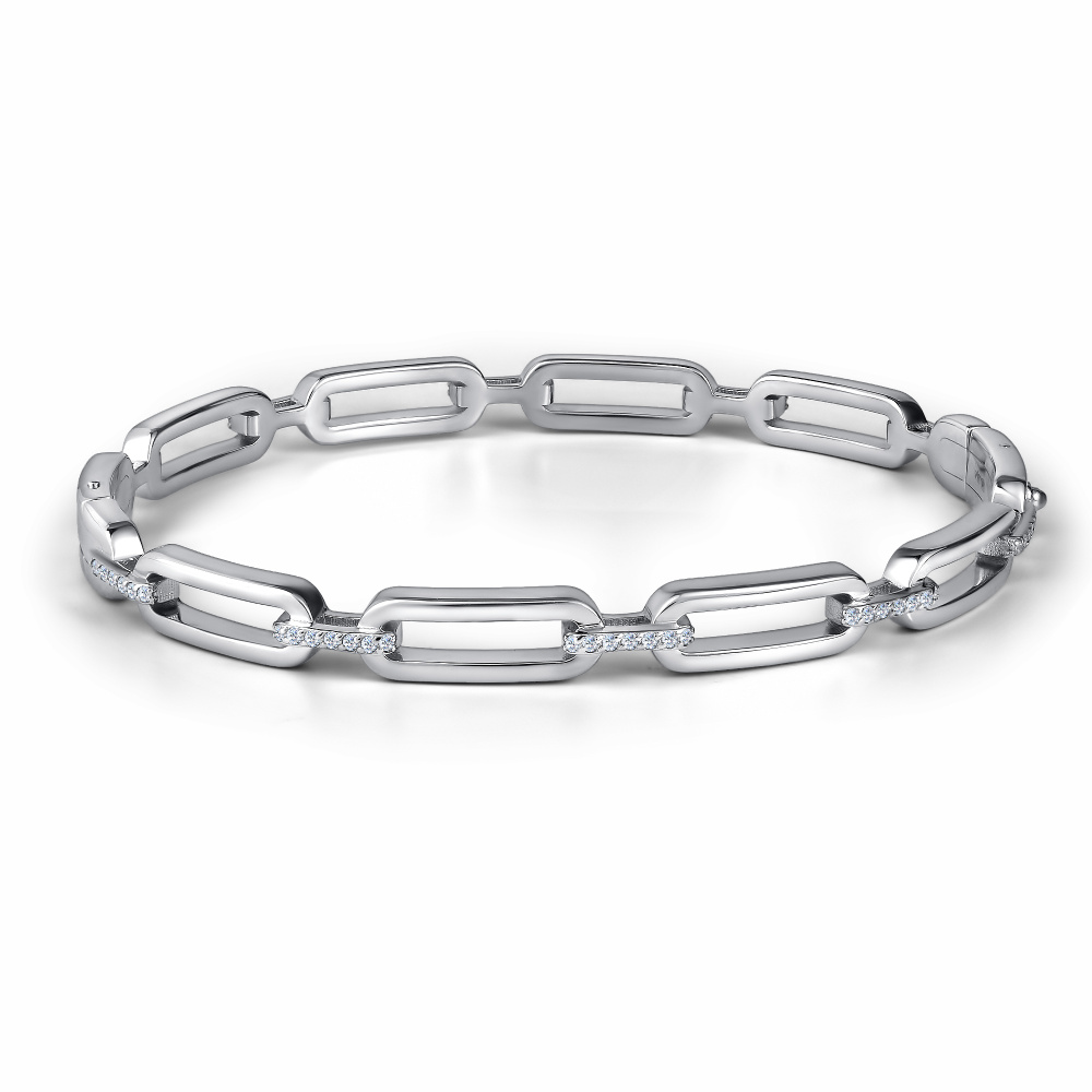 Браслет из серебра с камнем Фианит фото, цены