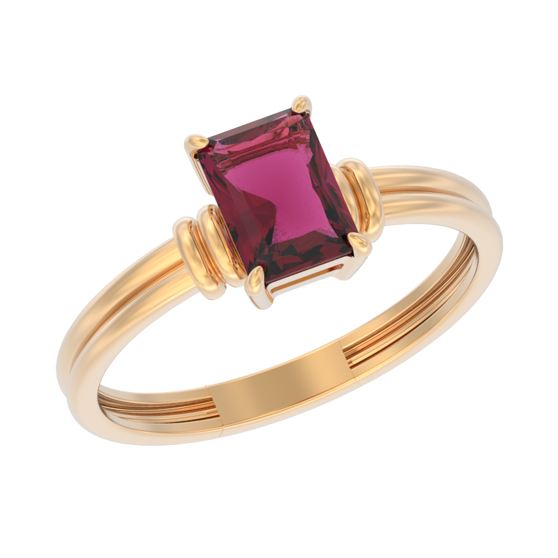 Кольцо из золота с камнем Рубин фото, цены