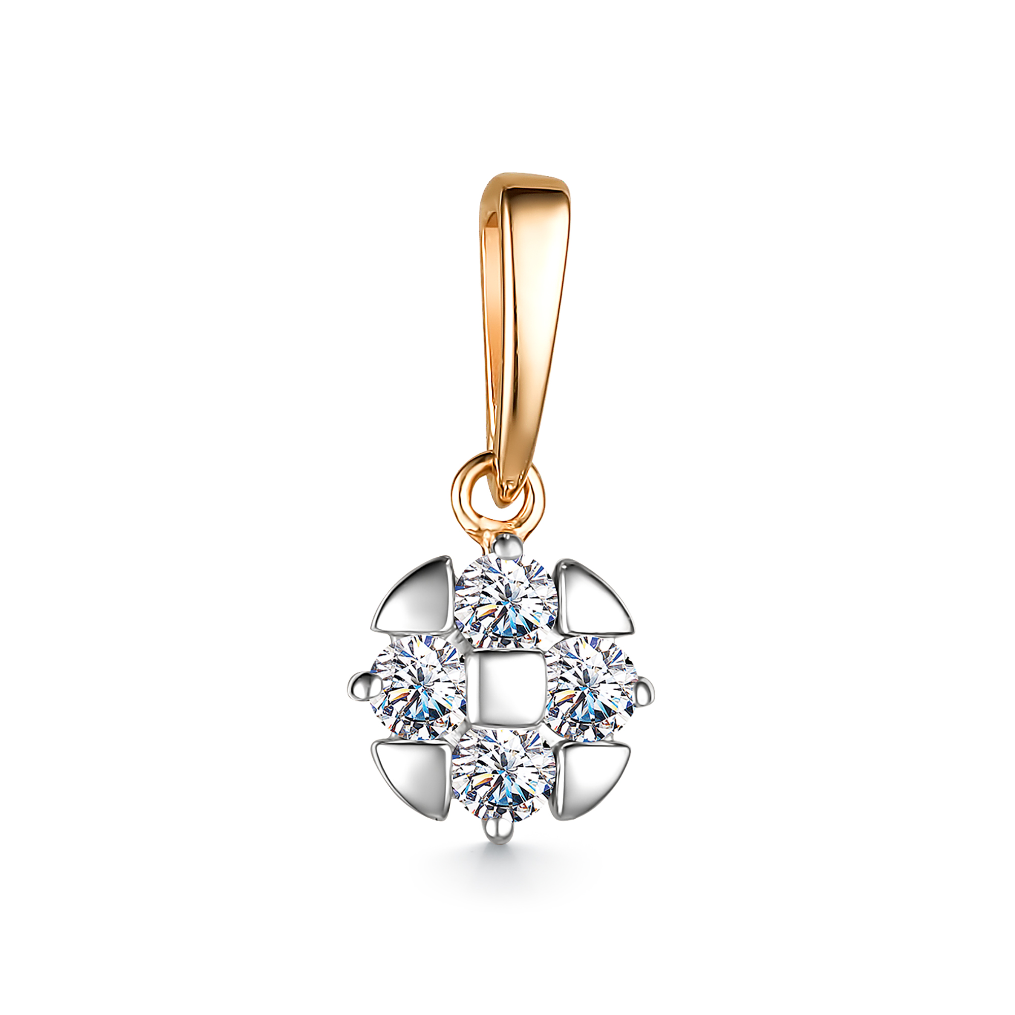 Подвеска из золота с камнем Бриллиант фото, цены