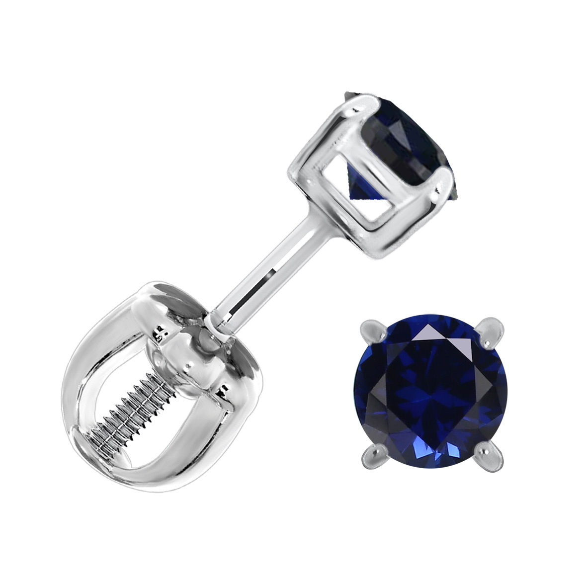 Пуссеты из серебра с камнем Корунд фото, цены