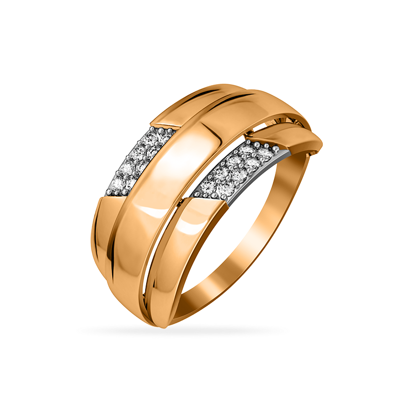 Кольцо из золота с камнем Фианит фото, цены