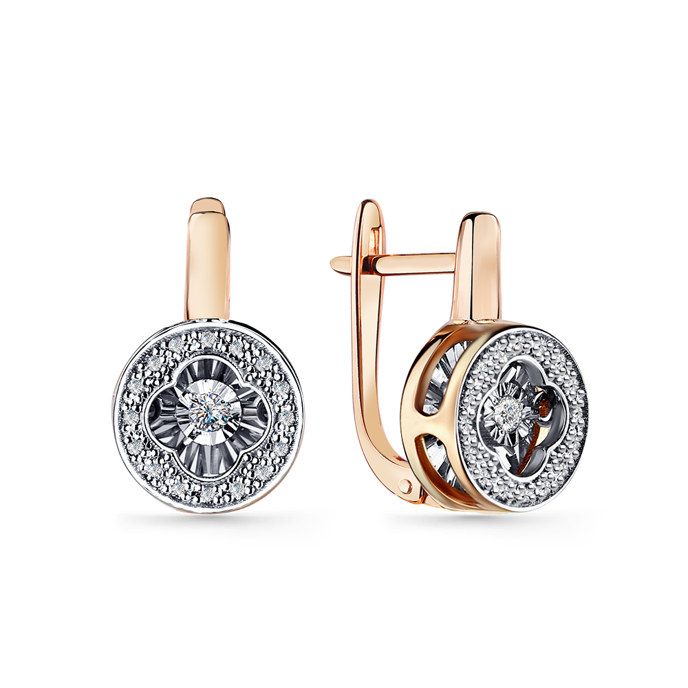 Серьги из золота с камнем Бриллиант,  фото, цены