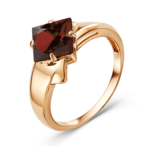Кольцо из золота с камнем Гранат синт. фото, цены