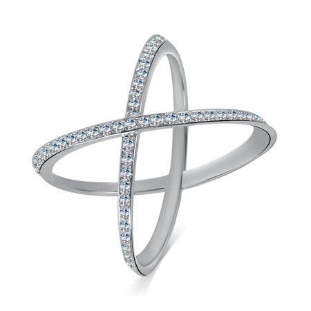 Кольцо из серебра с камнем Фианит фото, цены