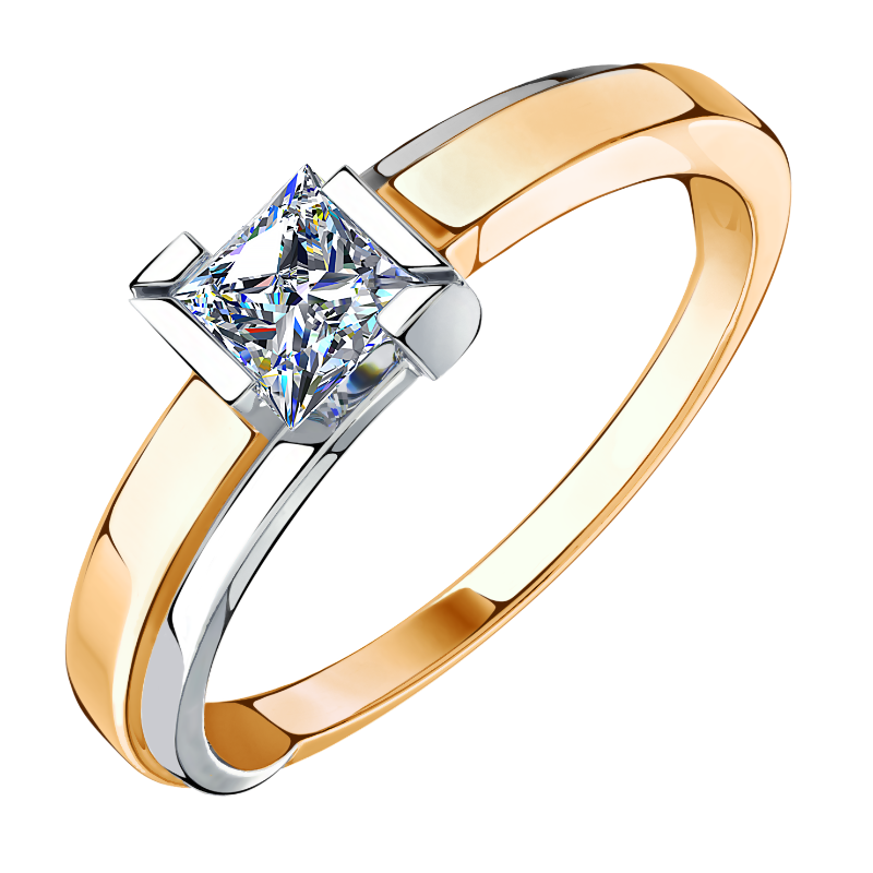 Кольцо из золота с камнем Фианит фото, цены