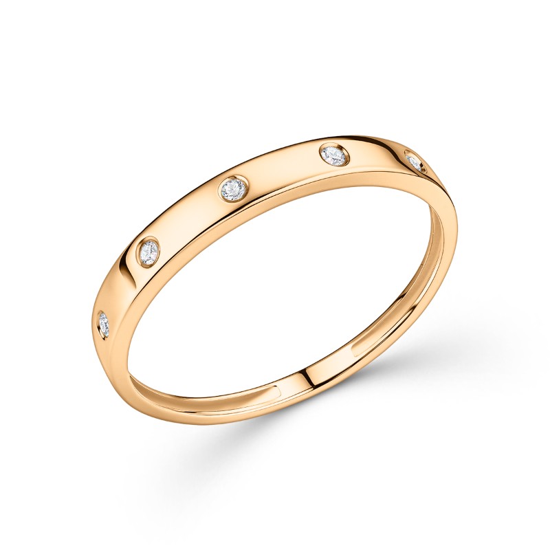 Кольцо из золота с камнем Фианит фото, цены