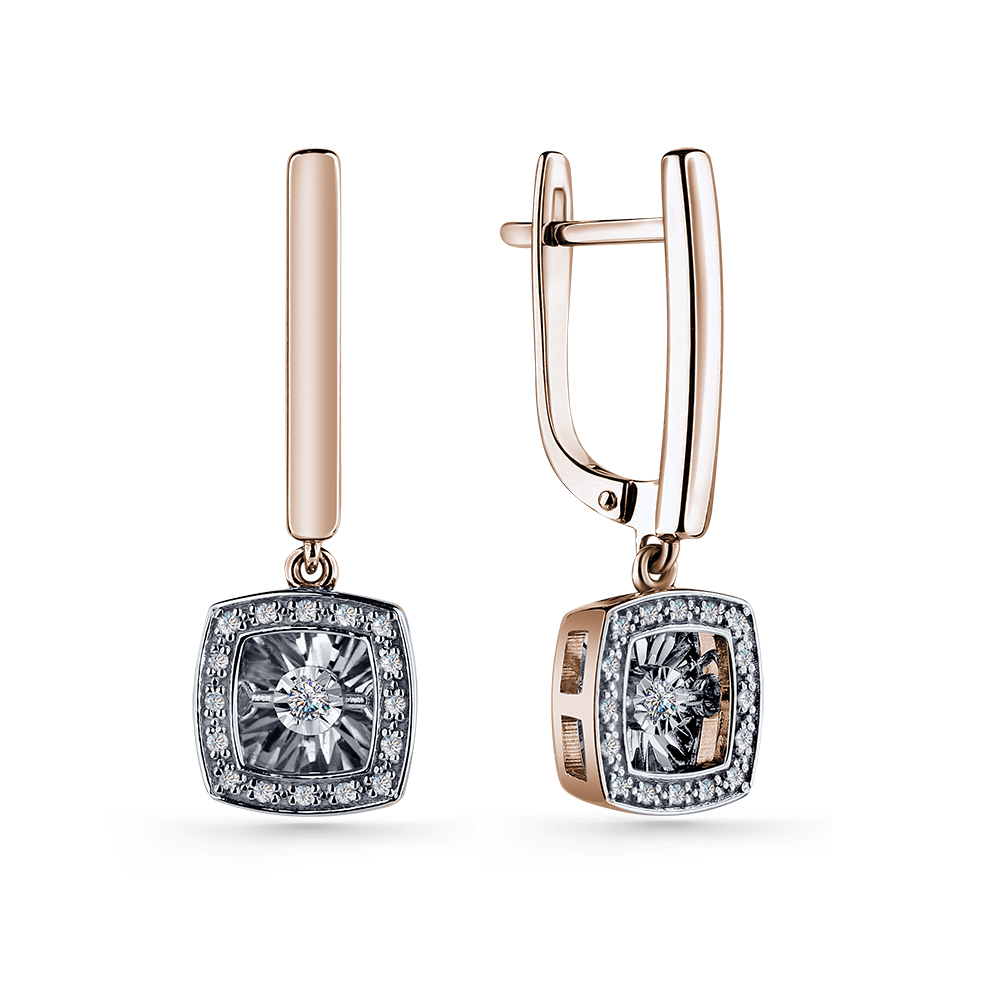 Серьги из золота с камнем Бриллиант,  фото, цены