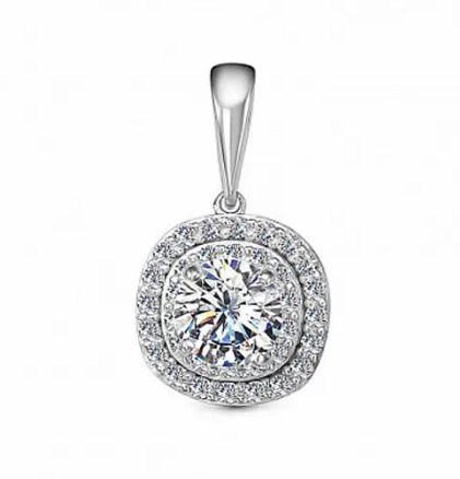 Подвеска из серебра с камнем Фианит фото, цены