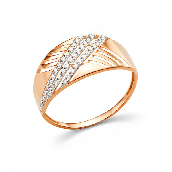 Кольцо из золота с камнем Фианит фото, цены