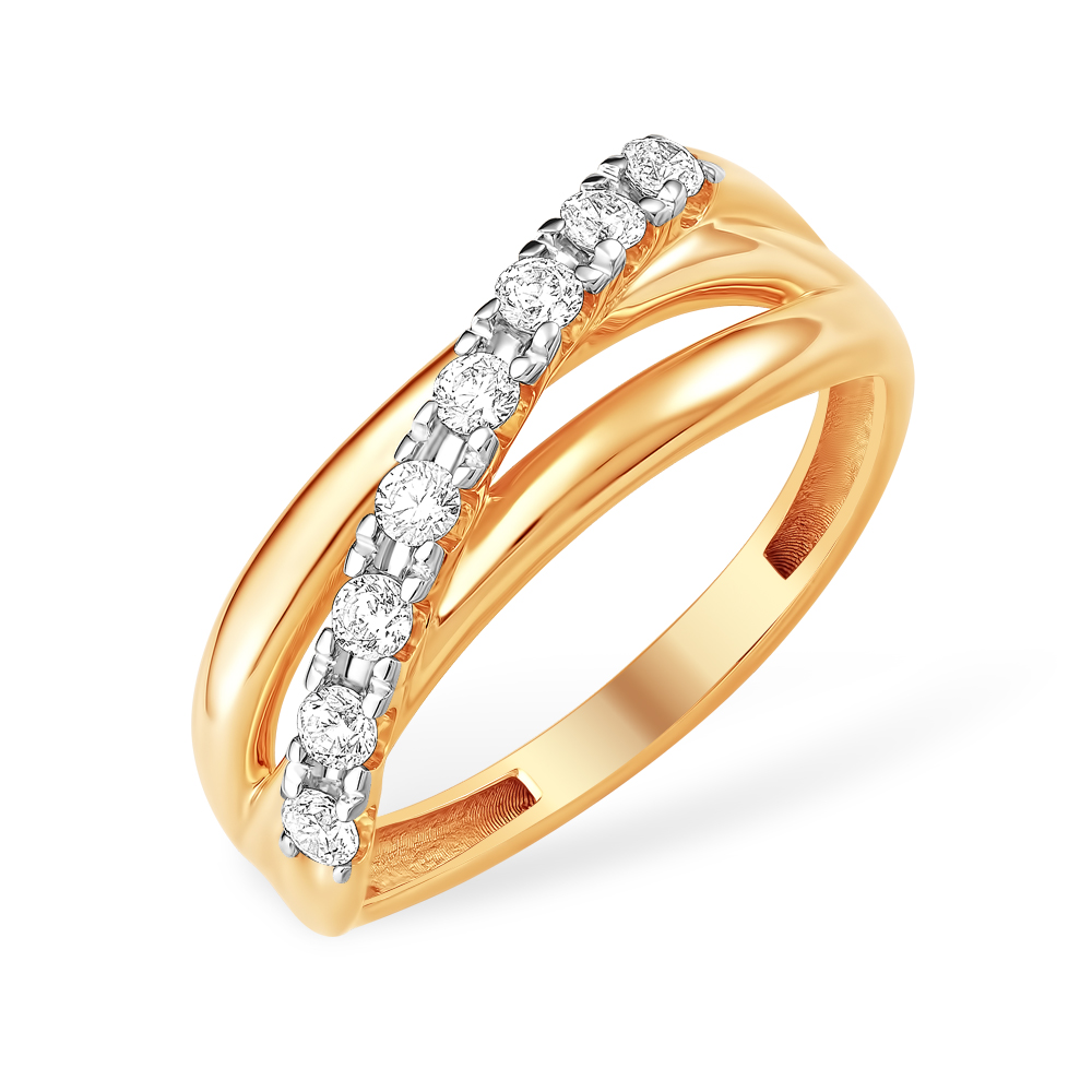 Кольцо из золота с камнем Фианит фото, цены