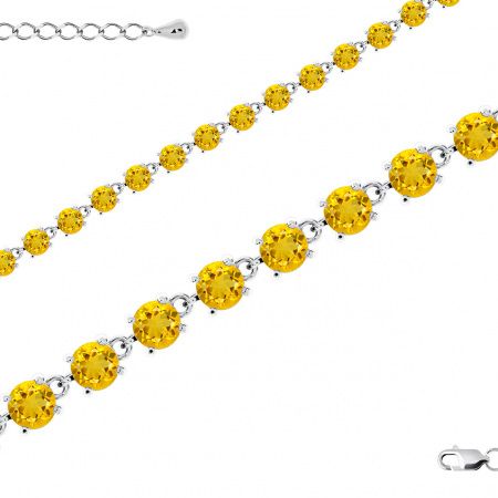 Браслет из серебра с камнем Цитрин фото, цены