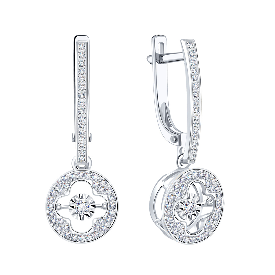 Серьги из золота с камнем Бриллиант,  фото, цены