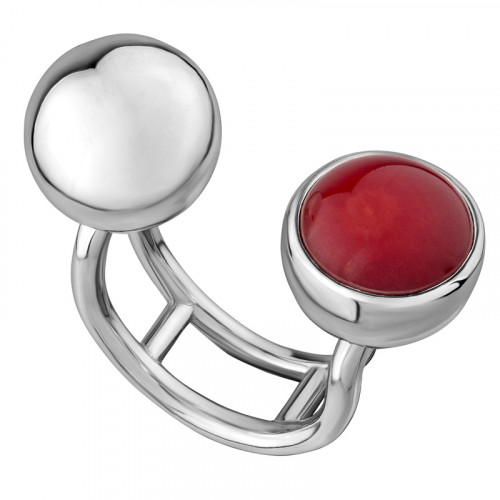 Кольцо из серебра с камнем Гранат фото, цены