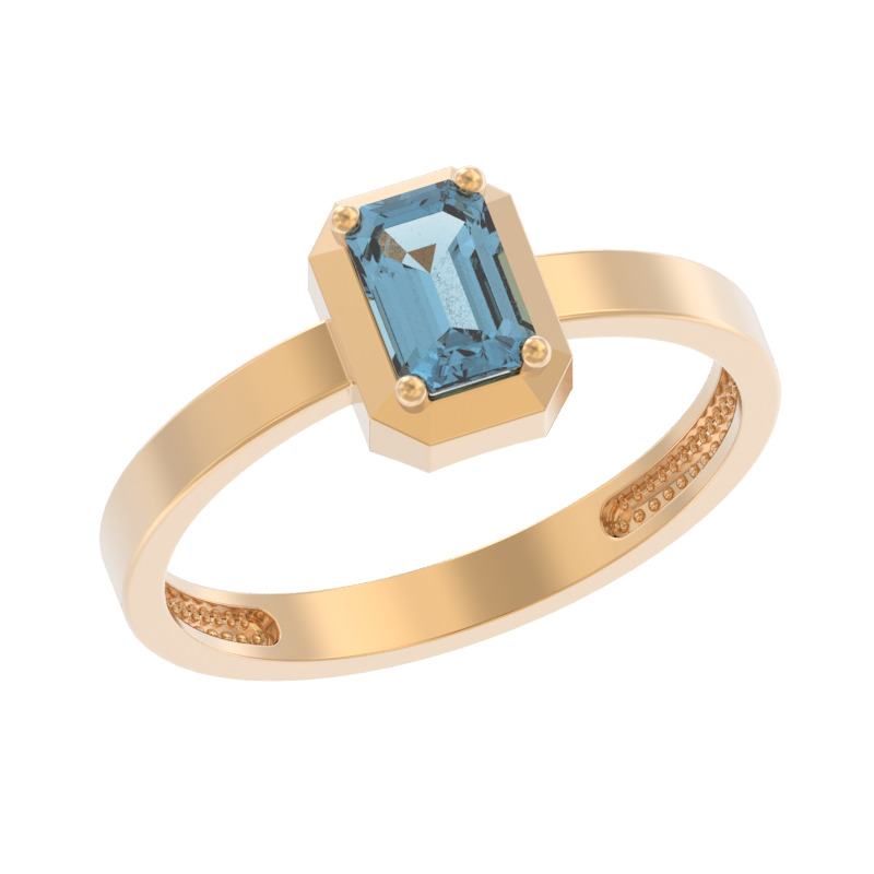 Кольцо из золота с камнем Топаз фото, цены