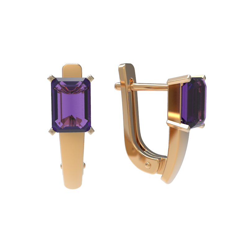 Серьги из золота с камнем Гранат фото, цены