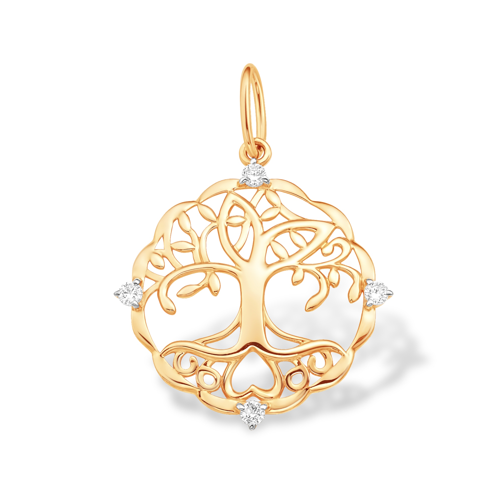 Подвеска из золота с камнем Фианит фото, цены