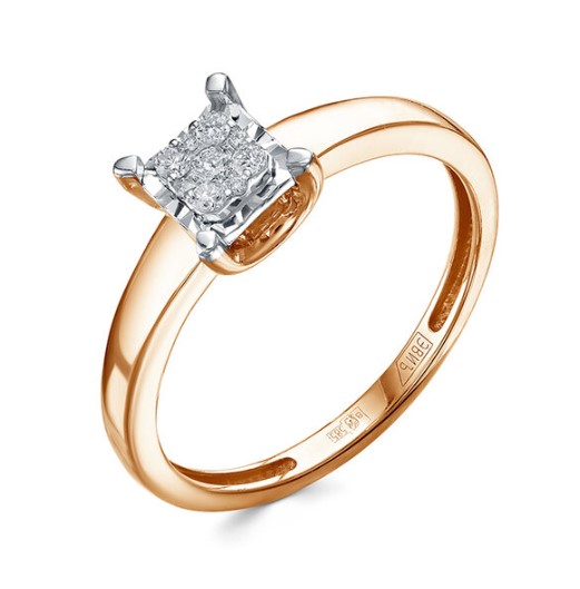 Кольцо из золота с камнем Бриллиант фото, цены