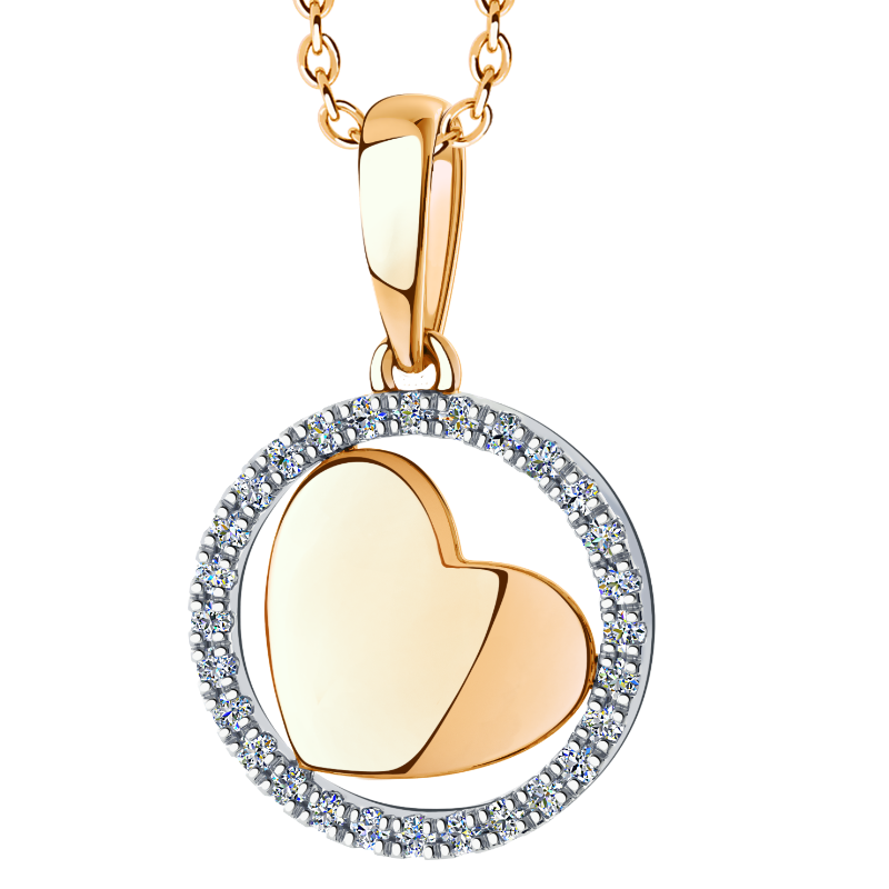 Подвеска из золота с камнем Фианит фото, цены