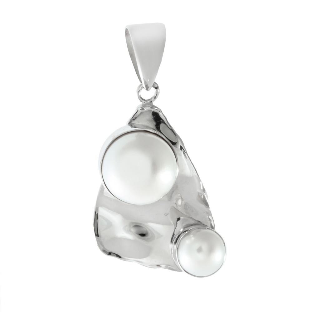 Подвеска из серебра с камнем Жемчуг фото, цены