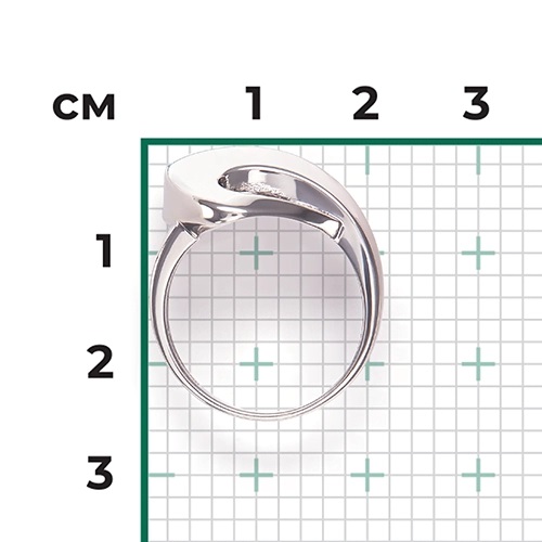 Кольцо из серебра с камнем Фианит фото, цены