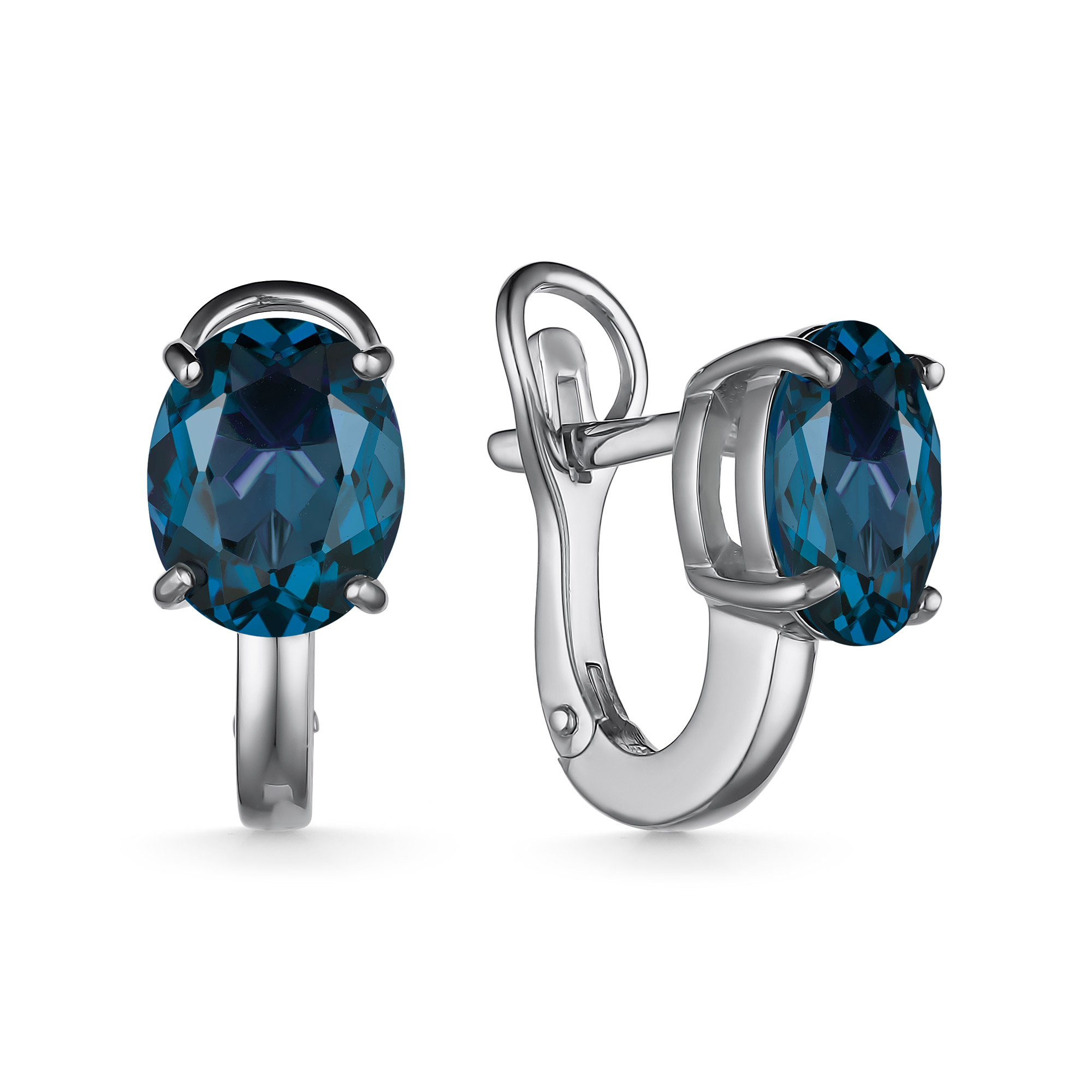 Серьги из серебра с камнем Наноситал фото, цены