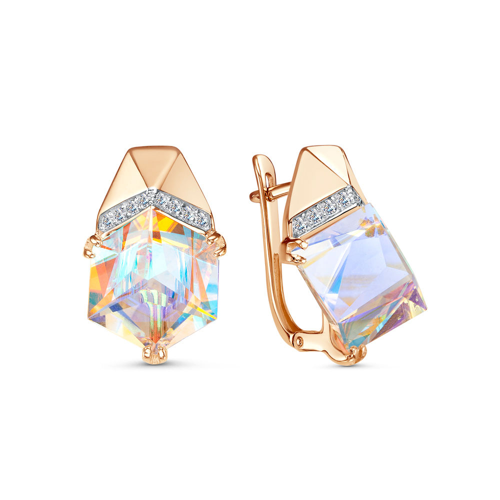 Серьги из золота с камнем Танзанит синт. фото, цены