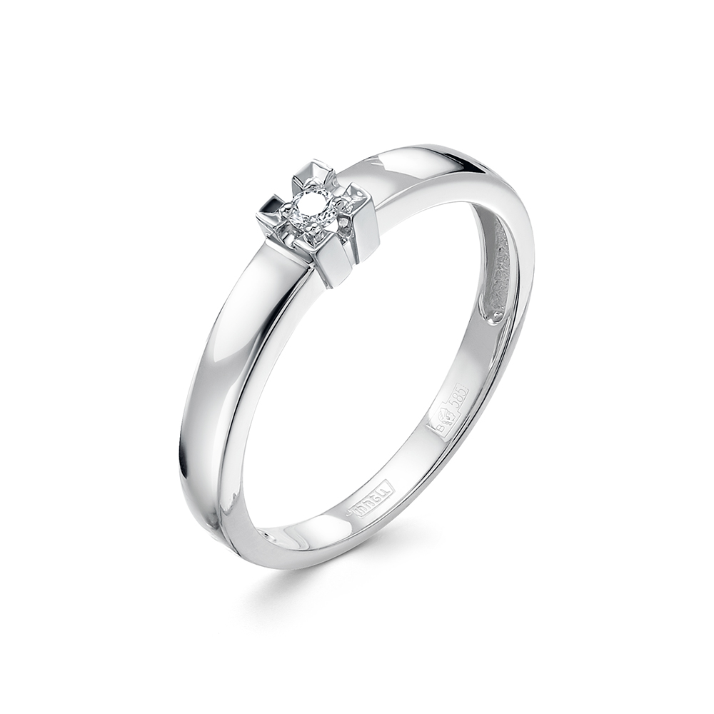 Кольцо из золота с камнем Бриллиант фото, цены