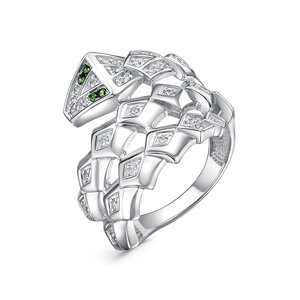 Кольцо из серебра с камнем Фианит фото, цены