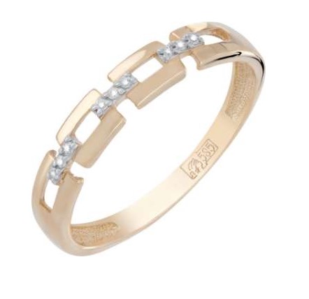 Кольцо из золота с камнем Бриллиант фото, цены